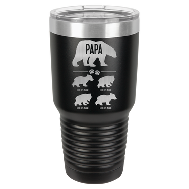 Papa Bear w/ 4 Cubs 30oz Ringneck Tumbler